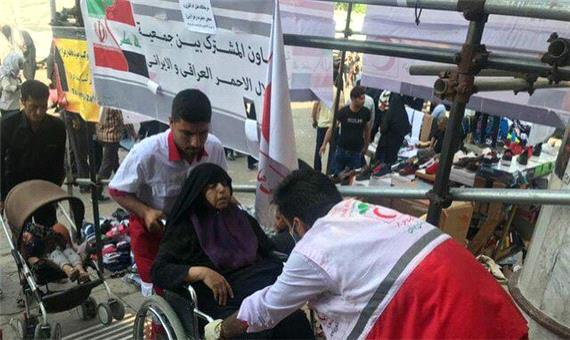 خدمات رسانی جمعیت هلال احمر گیلان پا به پای زائران