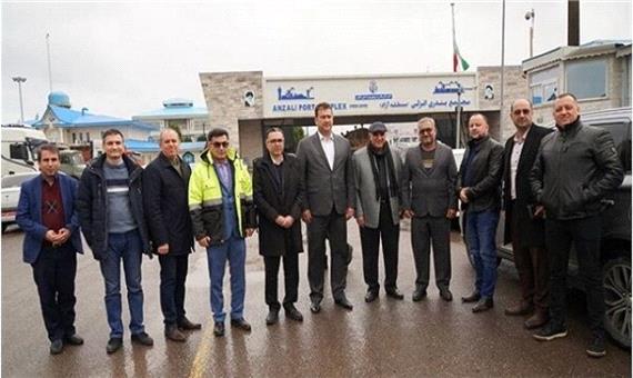 بازدید رئیس اتاق بازرگانی آستاراخان روسیه از زیرساخت های مجتمع بندری انزلی