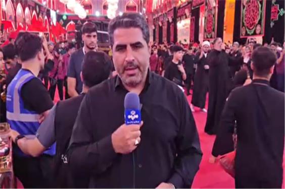 حال و هوای حرم مطهر سیدالشهدا در شب اربعین