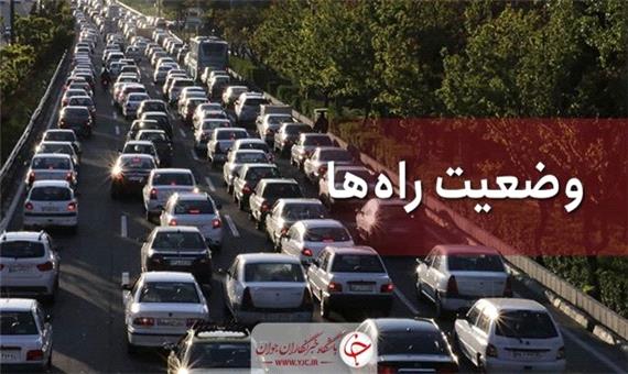 ترافیک در آزادراه تهران-کرج و قزوین-رشت سنگین است