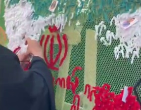 داستان قابی که در مسیر راهپیمایی۱۳ آبان خودنمایی کرد