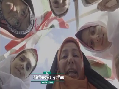 استکبار ستیزی دهه‌نودی‌ها در راهپیمایی ۱۳ آبان رشت