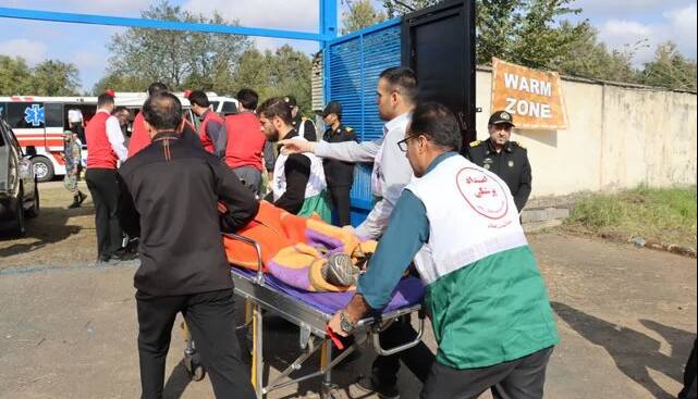 رزمایش زنجیره امداد و نجات نیروهای مسلح در رشت برگزار شد