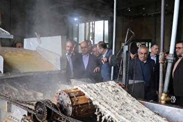 بازدید استاندار گیلان از کارخانه صنایع ابریشم در صومعه سرا