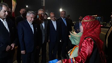 ورود سفیر ایران در ترکمنستان ، وزیر میراث فرهنگی و استاندار هرمزگان به گیلان