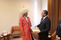 لباس ترکمن بر قامت استاندار گیلان