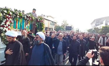 آغاز آیین تشییع ۷ شهید گمنام در رشت همزمان با سالروز شهادت بانوی آب وآیینه