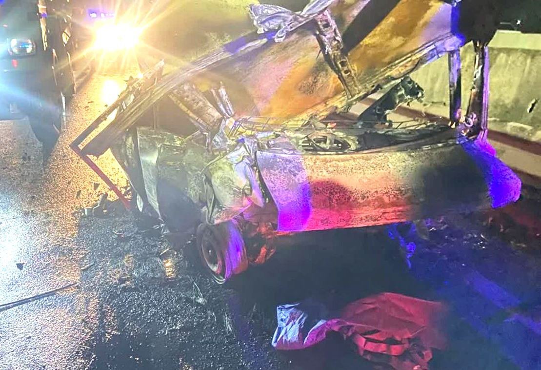 آتش سوزی خودروی پراید و جان باختن ۲ سرنشین در محور کسما