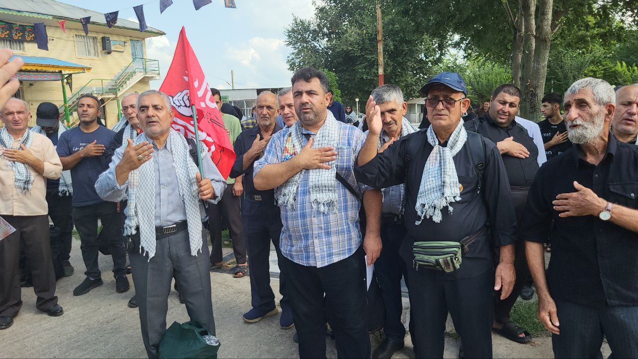 اعزام پیاده زائران اربعین حسینی از شهرستان فومن
