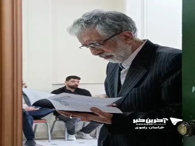 حضور حدادعادل در اجلاس سراسری نماز در حرم مطهر رضوی