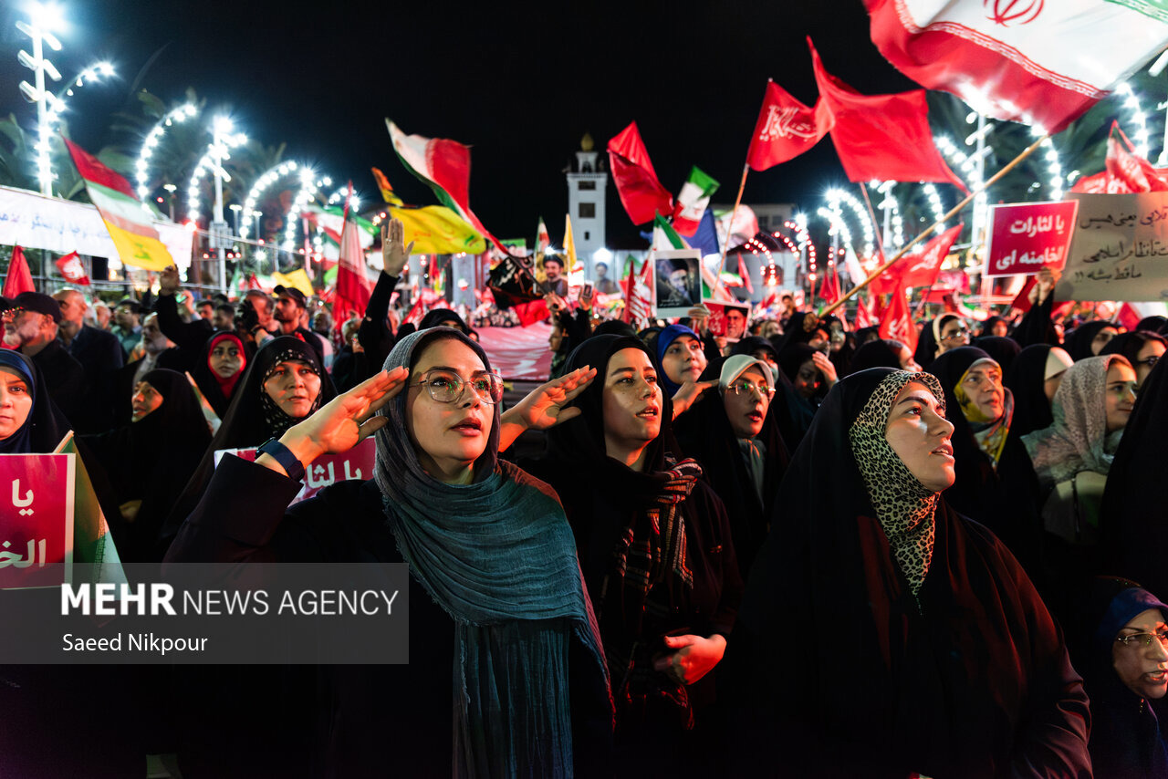 همصدایی نسل‌ها در رشت؛ از تجمعات شبانه تا رزمایش «جان‌فدا»
